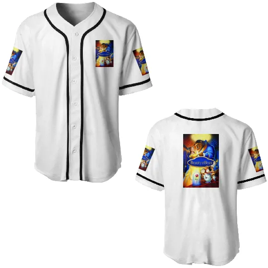 Beauty and the Beast Poster Vintage Disney Movie Poster Classic Disney World Posters Disneyland Poster Baseball Jerseys