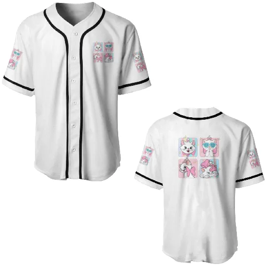 Aristocats Baseball Jerseys, Marie Aristocats Baseball Jerseys, Disney Cat Baseball Jerseys, Funny Marie Aristocats, Disney Girls Trip