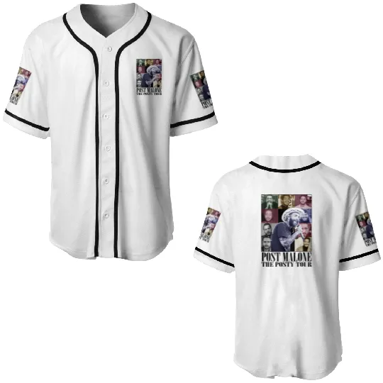 Eras Tour Style Post Malone Baseball Jerseys, Vintage Post Malone The Posty Tour 2023 Gift