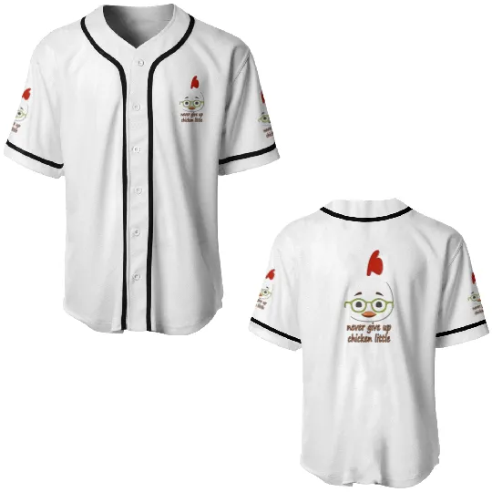 never give up little chicken - Disney - Baseball Jerseys