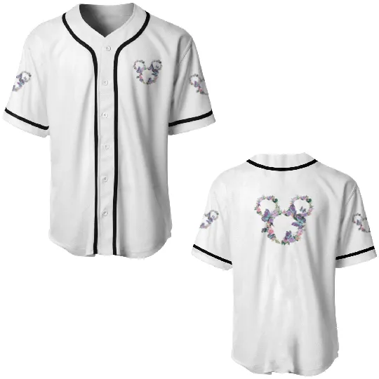 Butterfly Flower Mickey Head Baseball Jerseys, Epcot Flower And Garden Festival Baseball Jerseys, FAGF Baseball Jerseys, Epcot Baseball Jerseys, Disney Spring Baseball Jerseys, Mickey Flower