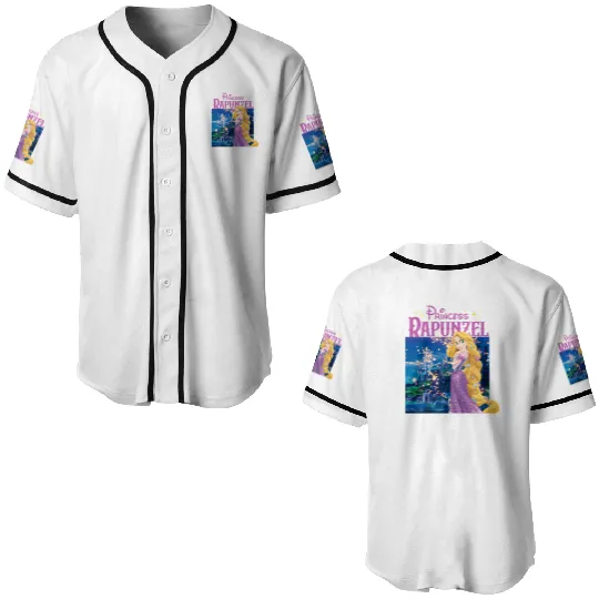 Princess Rapunzel Baseball Jerseys, Disney Baseball Jerseys