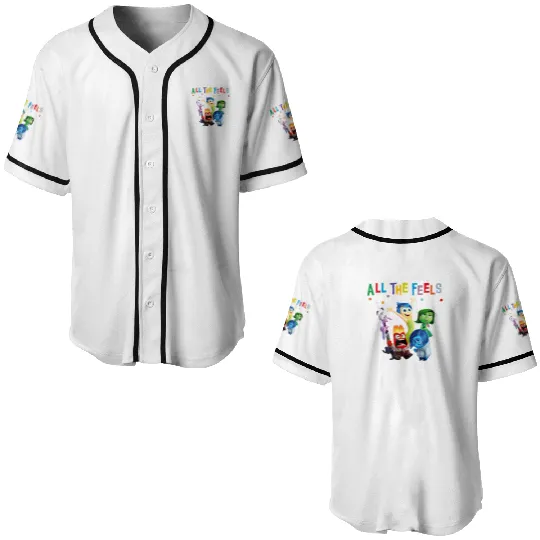 Inside Out Baseball Jerseys, Disney Inside Out Baseball Jerseys, All The Feels Baseball Jerseys, Disney Character Baseball Jerseys