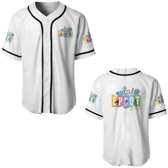 Disney Epcot Baseball Jerseys, Epcot Center Baseball Jerseys, Disney Epcot Vintage Baseball Jerseys