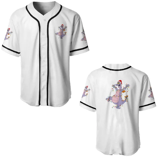 Disney Figment Christmas Lights Baseball Jerseys, Vintage Figment Epcot Center 90's Style Baseball Jerseys