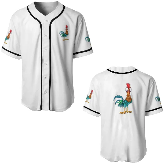 Disney Moana Cute Hei Hei Chicken Portrait Baseball Jerseys,  WDW Magic Kingdom Disneyland Family Vacation Holiday Gift