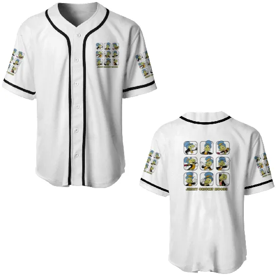 Disney Jiminy Cricket Moods Baseball Jerseys, Disney Pinocchio Baseball Jerseys