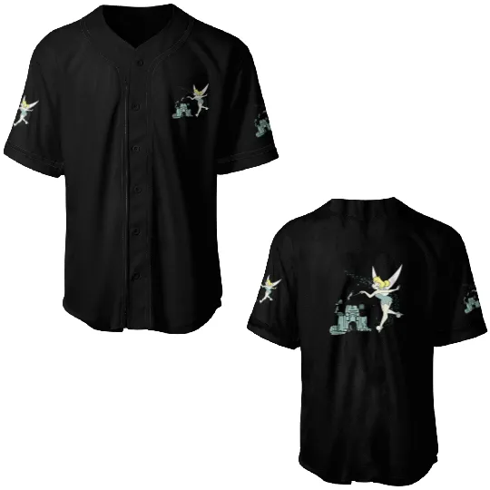 Disneyland Baseball Jerseys, Tinker Bell Baseball Jerseys, Tinkerbell Baseball Jerseys