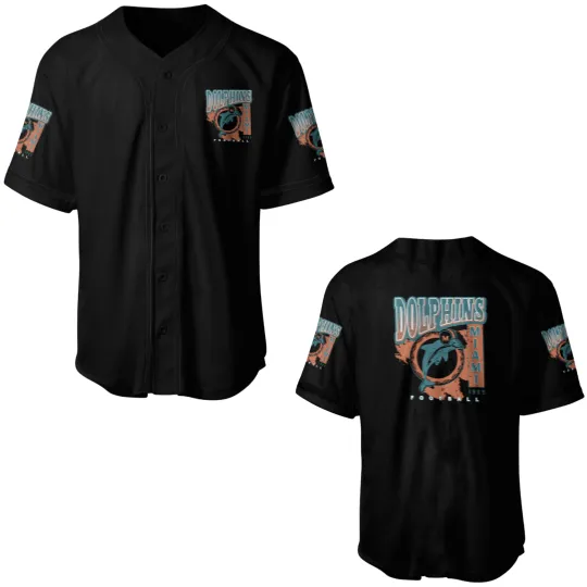 Vintage Miami Dolphin Football Baseball Jerseys