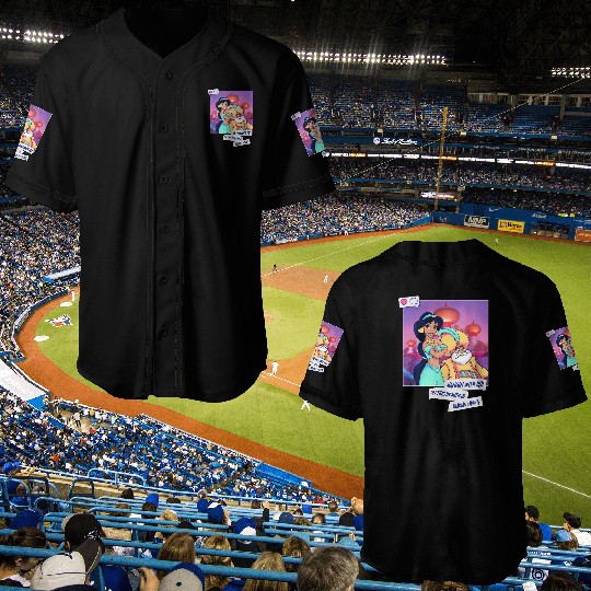 Disney Princess Aladdin Jasmine and The Sultan Poster Baseball Jerseys