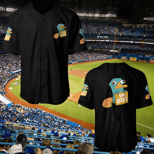 Disney Phineas And Ferb Im Lost Perry The Platypus Shot Baseball Jerseys