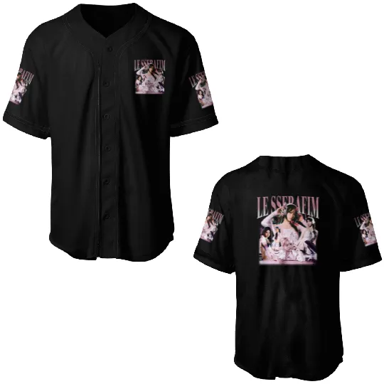 Le Sserafim Kpop Baseball Jerseys, Le Sserafim Perfect Night Album