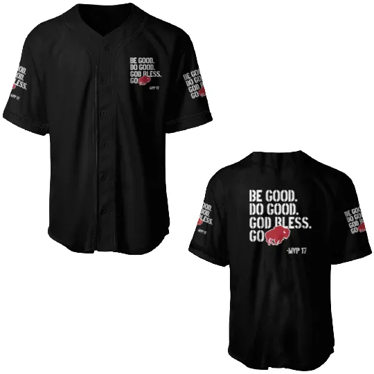 Josh Allen MVP Baseball Jerseys Be Good Do Good God Bless Go Bills Baseball Jerseys for Josh Allen MVP Baseball Jerseys Buffalo FootBall Baseball Jerseys