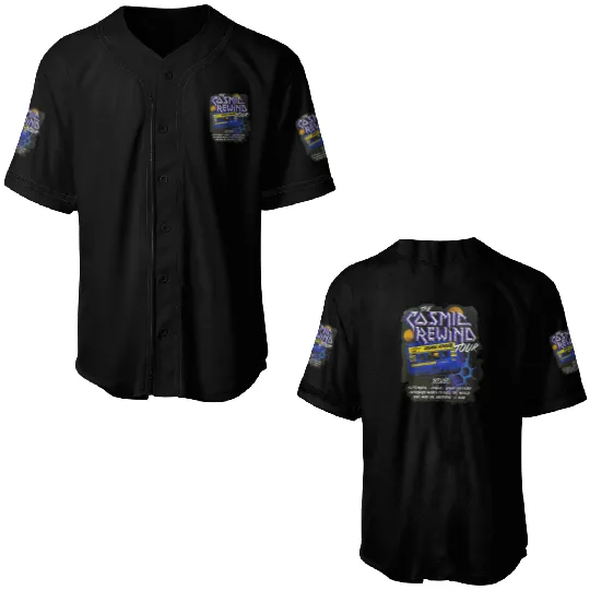 Cosmic Rewind Baseball Jerseys, Theme Park Baseball Jerseys, WDW Inspired Baseball Jerseys, Rollercoaster Design