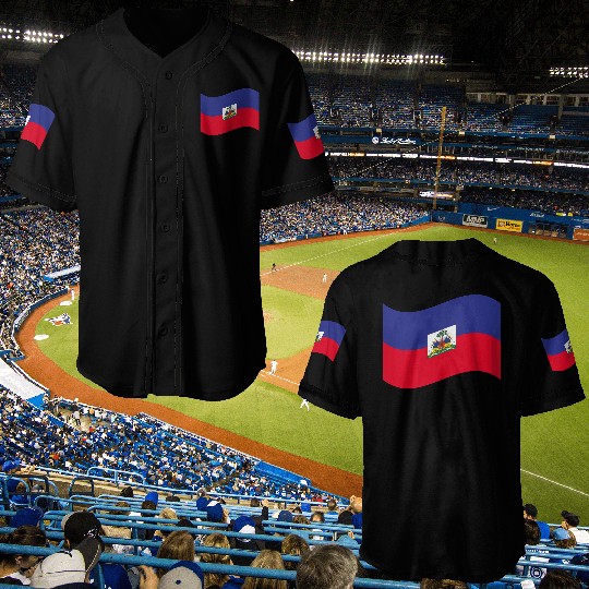 flag haiti Baseball Jerseys