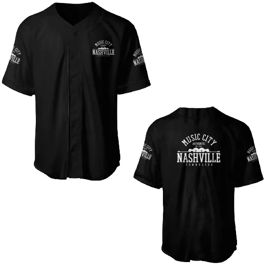 Nashville Music City Tennessee Country Music Gift Baseball Jerseys