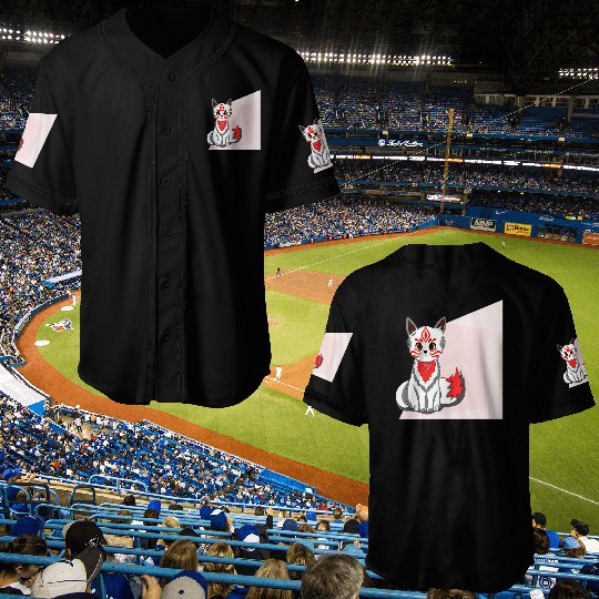 Red Kitsune Fox Baseball Jerseys
