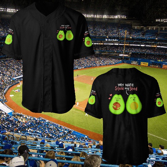 My Wife Stole My Seed Avocado Valentine's Day Baseball Jerseys