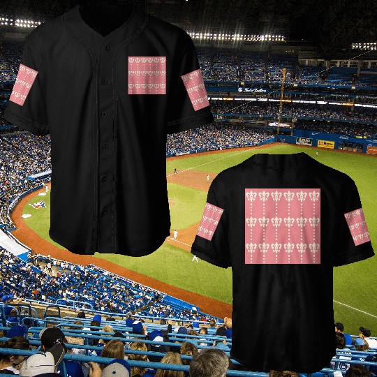 Hot Pink Melted Psychedelic Pattern Baseball Jerseys