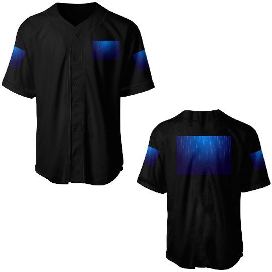 Navy Blue Glowing Neon Dots Baseball Jerseys