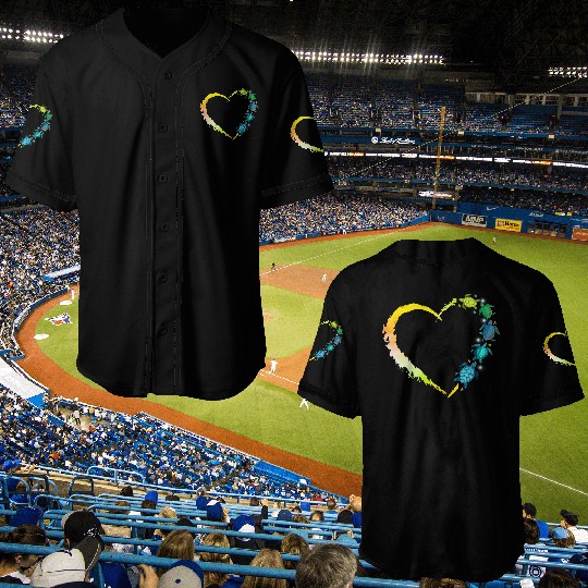 Sea Turtle Heart Animal Lover Baseball Jerseys