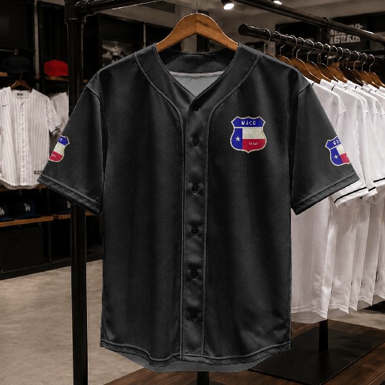 Waco Texas crest flags design Baseball Jerseys