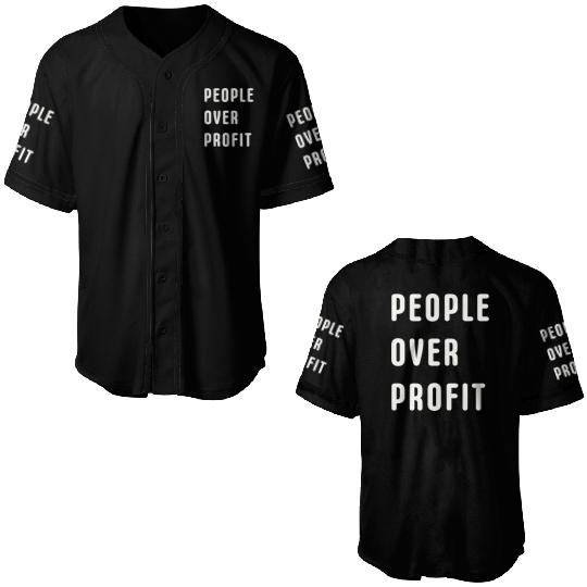 People Over Profit Anti Capitalism Protest Baseball Jerseys