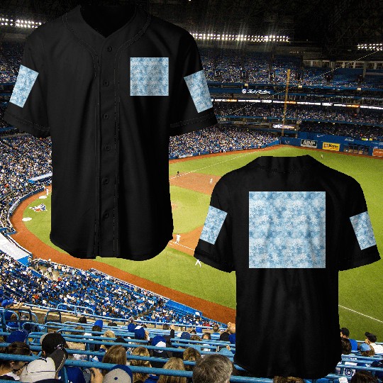 Blue White Snowflakes Pattern Baseball Jerseys