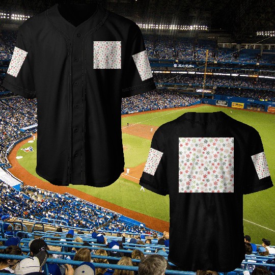 Modern Snowflakes Pattern Baseball Jerseys