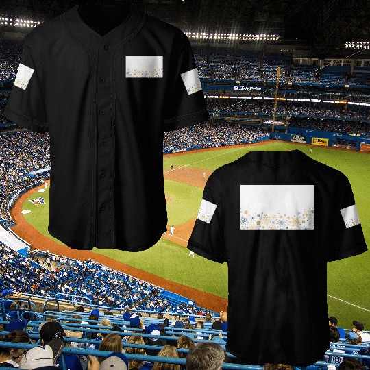 Elegant Snowflakes White Gold Silver Baseball Jerseys