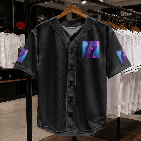 Purple mermaid underwater Baseball Jerseys