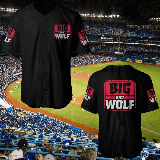big bad wolf quote Baseball Jerseys