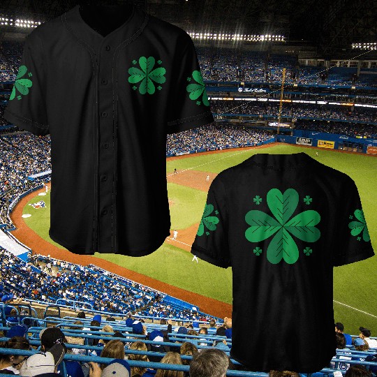 Clover Leaf St Patricks Day Baseball Jerseys