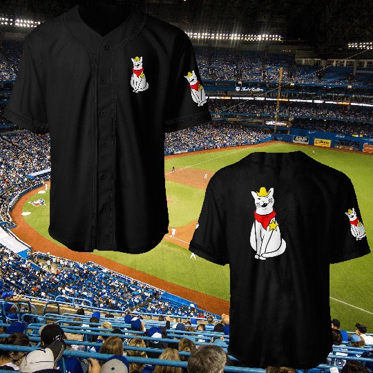 meowdy cat partner Baseball Jerseys