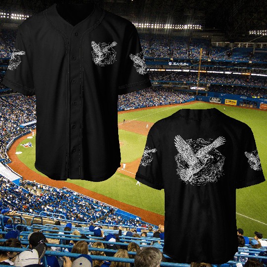 Flying Seagull Over The Sea Baseball Jerseys