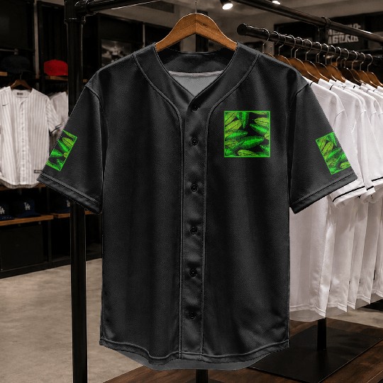 Neon Green Leaves Art. Buy Now Baseball Jerseys