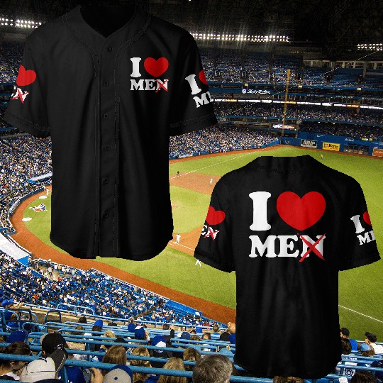 I Love Me I Heart Me Motivational Self Love Men Baseball Jerseys