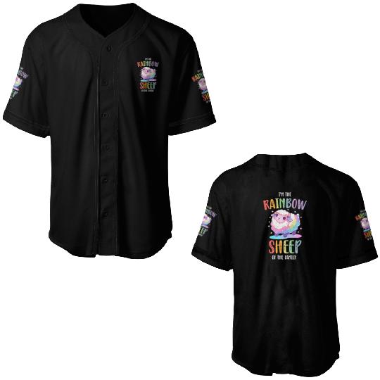 Rainbow Sheep LGBTQ Transgender Pride Community Baseball Jerseys