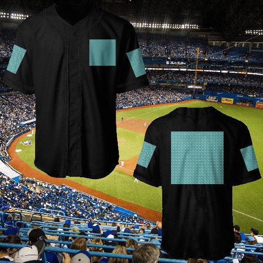 Teal White Dots Pattern Baseball Jerseys