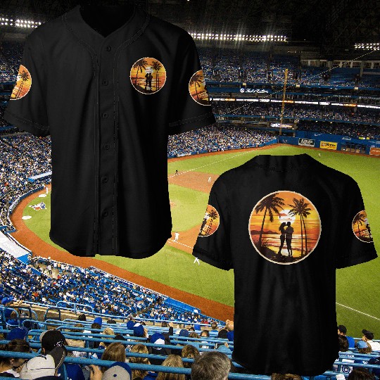 Beach Sunset Baseball Jerseys