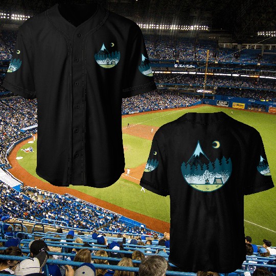 Keep It Simple (Camping At Night) Baseball Jerseys