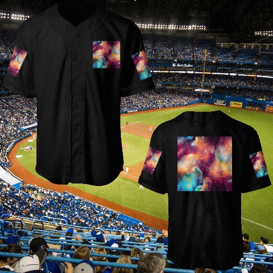 Galaxy nebula abstract design Baseball Jerseys