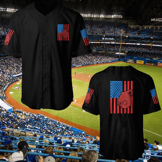 Beekeeping US Flag Baseball Jerseys