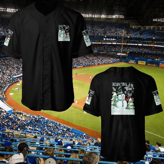 Funny Cranky Snowman Baseball Jerseys