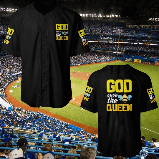 Earth Quote God Save The Queen Bee Baseball Jerseys