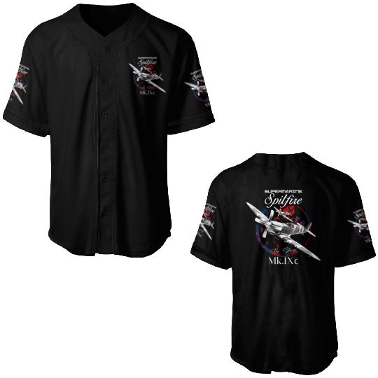 Supermarine Spitfire MK.IXc WW2 Fighter Plane Baseball Jerseys