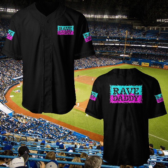Rave Daddy EDM Techno Music Raver Party Festival Baseball Jerseys