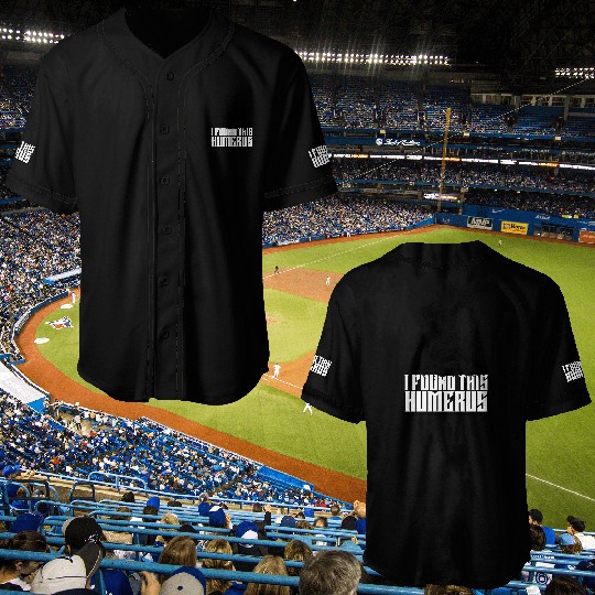 I Found This Humerus Black Cat Humorous Saying Baseball Jerseys