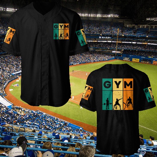 GYM fitness gyms near me planet fitness Baseball Jerseys