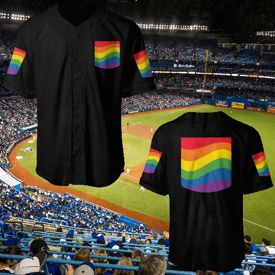 LGBT Pocket Transgender Lesbian Rainbow Gay Pride Baseball Jerseys